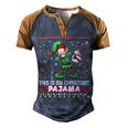 This Is My Christmas Pajama Volleyball 874 Shirt Men's Henley Shirt Raglan Sleeve 3D Print T-shirt Brown Orange