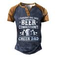 Mens I Thought She Said Beer Competition Cheer Dad Men's Henley Raglan T-Shirt Brown Orange