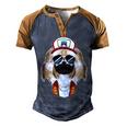 Trucker Dog I Truck Driver Havanese Men's Henley Shirt Raglan Sleeve 3D Print T-shirt Brown Orange