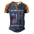 Ultra Maga We The People Proud Republican Usa Flag Men's Henley Shirt Raglan Sleeve 3D Print T-shirt Brown Orange