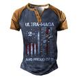 Ultra Maga We The People Proud Republican Usa Flag V2 Men's Henley Shirt Raglan Sleeve 3D Print T-shirt Brown Orange