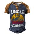 Uncle Camp 2019 Family Vacation T Shirt T Shirt Men's Henley Shirt Raglan Sleeve 3D Print T-shirt Brown Orange