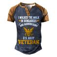 Veteran Veterans Day Us Navy Veterani Walked The Walk 174 Navy Soldier Army Military Men's Henley Shirt Raglan Sleeve 3D Print T-shirt Brown Orange