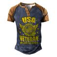 Veteran Veterans Day Usa Veteran We Care You Always 637 Navy Soldier Army Military Men's Henley Shirt Raglan Sleeve 3D Print T-shirt Brown Orange