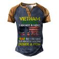 Veteran Veterans Day Vietnam Veteran I Am Not A Hero But I Did Have The Honor 65 Navy Soldier Army Military Men's Henley Shirt Raglan Sleeve 3D Print T-shirt Brown Orange