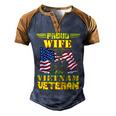 Veteran Veterans Day Womens Proud Wife Of A Vietnam Veteran For 70 Navy Soldier Army Military Men's Henley Shirt Raglan Sleeve 3D Print T-shirt Brown Orange