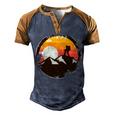 Vintage Retro Rock Climber 161 Shirt Men's Henley Shirt Raglan Sleeve 3D Print T-shirt Brown Orange