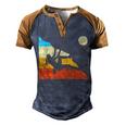 Vintage Retro Rock Climber 178 Shirt Men's Henley Shirt Raglan Sleeve 3D Print T-shirt Brown Orange