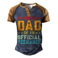 Vintage Thirteen Retro Proud Dad Of An 544 Shirt Men's Henley Shirt Raglan Sleeve 3D Print T-shirt Brown Orange