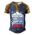 Weekend Forcast Camping Retro Vintage 27 Shirt Men's Henley Shirt Raglan Sleeve 3D Print T-shirt Brown Orange