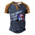 Womens The Great Maga King Trump Ultra Maga Men's Henley Shirt Raglan Sleeve 3D Print T-shirt Brown Orange