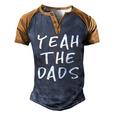 Yeah The Dads Dad Fathers Day Back Print Men's Henley Raglan T-Shirt Brown Orange
