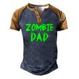 Zombie Dad Zombie Parents Zombie Dad Men's Henley Raglan T-Shirt Brown Orange