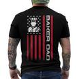 Mens 4Th Of July Us Flag Baker Dad For Fathers Day Men's T-shirt Back Print
