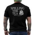 America Spilling Tea Since 1773 4Th Of July Independence Day Men's Back Print T-shirt