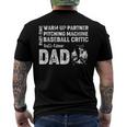 Mens Baseball Dad Part Time Warm Up Partner Full Time Dad Men's Back Print T-shirt