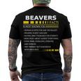 Beavers Name Beavers Facts V2 Men's T-Shirt Back Print
