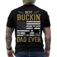 Best Buckin Dad Ever Funny Deer Hunter Cool Hunting Men's Crewneck Short Sleeve Back Print T-shirt