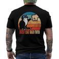 Best Cat Dad Ever Paw Fist Bump Fathers Day Tee Men's Back Print T-shirt