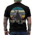 Best Cat Dad Ever Vintage Cat Daddy Father Men's Crewneck Short Sleeve Back Print T-shirt