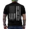 Best Dad Ever Flag American Fathers Day For Dad Son Men's Back Print T-shirt