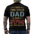 Best Dad And Stepdad Cute Fathers Day From Wife V3 Men's Back Print T-shirt Best Dad And Stepdad Cute Fathers Day From Wife V3 Men's Back Print T-shirt