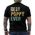 Best Poppy Ever Retro Vintage Fathers Day Men's Back Print T-shirt