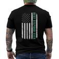 Best Stepdad Ever Vintage American Flag Tee Fathers Day Men's Back Print T-shirt