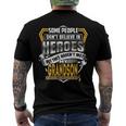 Childhood Cancer Warrior - I Wear Gold For My Grandson Men's Back Print T-shirt
