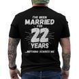 Couples Married 22 Years - 22Nd Wedding Anniversary Men's Back Print T-shirt