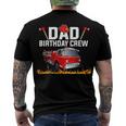 Dad Birthday Crew Fire Truck Firefighter Fireman Party V2 Men's T-shirt Back Print