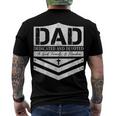 Dad Dedicated And Devoted Happy Fathers Day Men's Back Print T-shirt