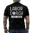 Daddy Labor Coach Est 2022 Baby Announcement Dad To Be Men's Back Print T-shirt