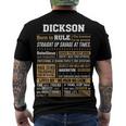 Dickson Name Dickson Born To Rule Men's T-Shirt Back Print