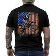 Dirt Bike American Flag Motocross Biker 4Th Of July Mens Men's Back Print T-shirt