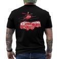 Ems Fire Rescue Truck Helicopter Cute Unique Men's Back Print T-shirt