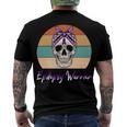 Epilepsy Warrior Skull Women Vintage Purple Ribbon Epilepsy Epilepsy Awareness V2 Men's Crewneck Short Sleeve Back Print T-shirt