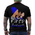 Fasd Awareness Blue And Grey Women Fetal Alcohol Spectrum Disorder Fetal Alcohol Spectrum Disorder Awareness Men's Crewneck Short Sleeve Back Print T-shirt