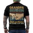Father Grandpa And Grandson Best Partners In Crime For Life 113 Family Dad Men's Crewneck Short Sleeve Back Print T-shirt