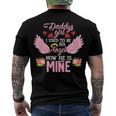 Father Grandpa Daddys Girl I Used To Be His Angel Now He Is Mine Daughter 256 Family Dad Men's Crewneck Short Sleeve Back Print T-shirt