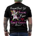 Friends Dont Let Friends Fight Breast Cancer Alone Pink Ribbon Unicorn Breast Cancer Support Breast Cancer Awareness Men's Crewneck Short Sleeve Back Print T-shirt