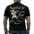 Friends Dont Let Friends Fight Celiac Disease Alone Unicorn Green Ribbon Celiac Disease Celiac Disease Awareness Men's Crewneck Short Sleeve Back Print T-shirt