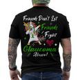 Friends Dont Let Friends Fight Glaucoma Alone Unicorn Green Ribbon Glaucoma Glaucoma Awareness Men's Crewneck Short Sleeve Back Print T-shirt