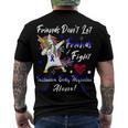 Friends Dont Let Friends Fight Ibm Alone Unicorn Blue Ribbon Inclusion Body Myositis Inclusion Body Myositis Awareness Men's Crewneck Short Sleeve Back Print T-shirt