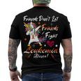 Friends Dont Let Friends Fight Leukemia Alone Unicorn Orange Ribbon Leukemia Leukemia Awareness Men's Crewneck Short Sleeve Back Print T-shirt