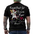 Friends Dont Let Friends Fight Limb Loss Alone Unicorn Grey Ribbon Limb Loss Limb Loss Awareness Men's Crewneck Short Sleeve Back Print T-shirt