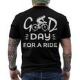 Funny Good Day For A Ride Funny Bicycle I Ride Fun Hobby Race Quote Men's Crewneck Short Sleeve Back Print T-shirt