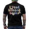 Funny I Read Banned Books Lovers Books Men's Crewneck Short Sleeve Back Print T-shirt