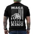 Funny Maga King Trump Supporter Gift Maga King Men's Crewneck Short Sleeve Back Print T-shirt