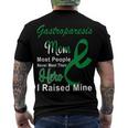 Gastroparesis Warrior Skull Women Vintage Green Ribbon Gastroparesis Gastroparesis Awareness V2 Men's Crewneck Short Sleeve Back Print T-shirt